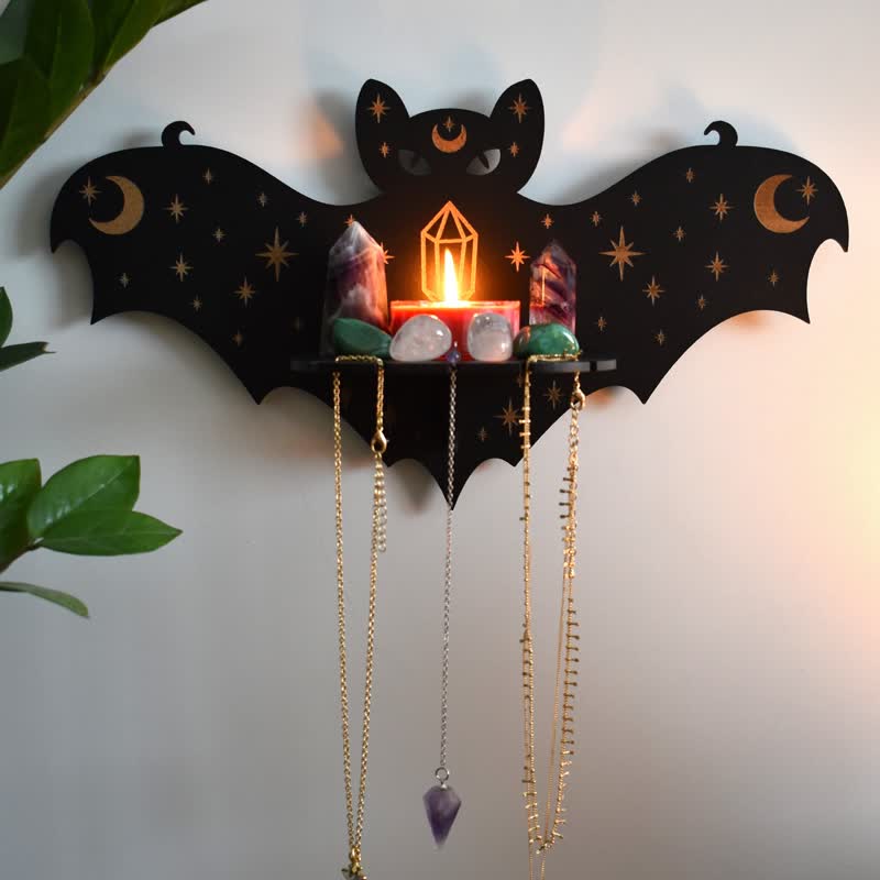 Olivenorma Celestial Bat Altar Kristallregal