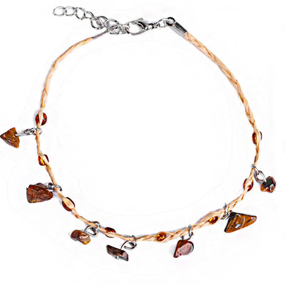 Olivenorma Naturkristallsplitter Anhänger Armband Fußkette 