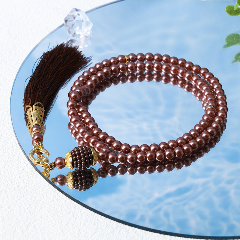 Olivenorma 6mm 99 Acrylperlen Tasbih Rosenkranz Armband