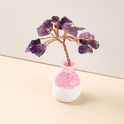 Olivenorma Crystal Gravel Vase Feng Shui Baum