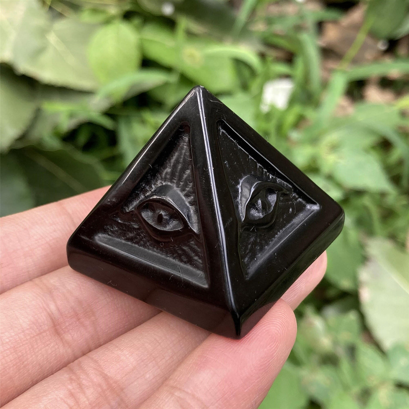 Olivenorma Obsidian-Orgonpyramide Edelstein Dekoration