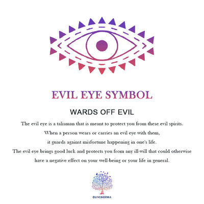 Olivenorma Türkis Bohemian Herz  Evil Eye Anhänger-Halskette