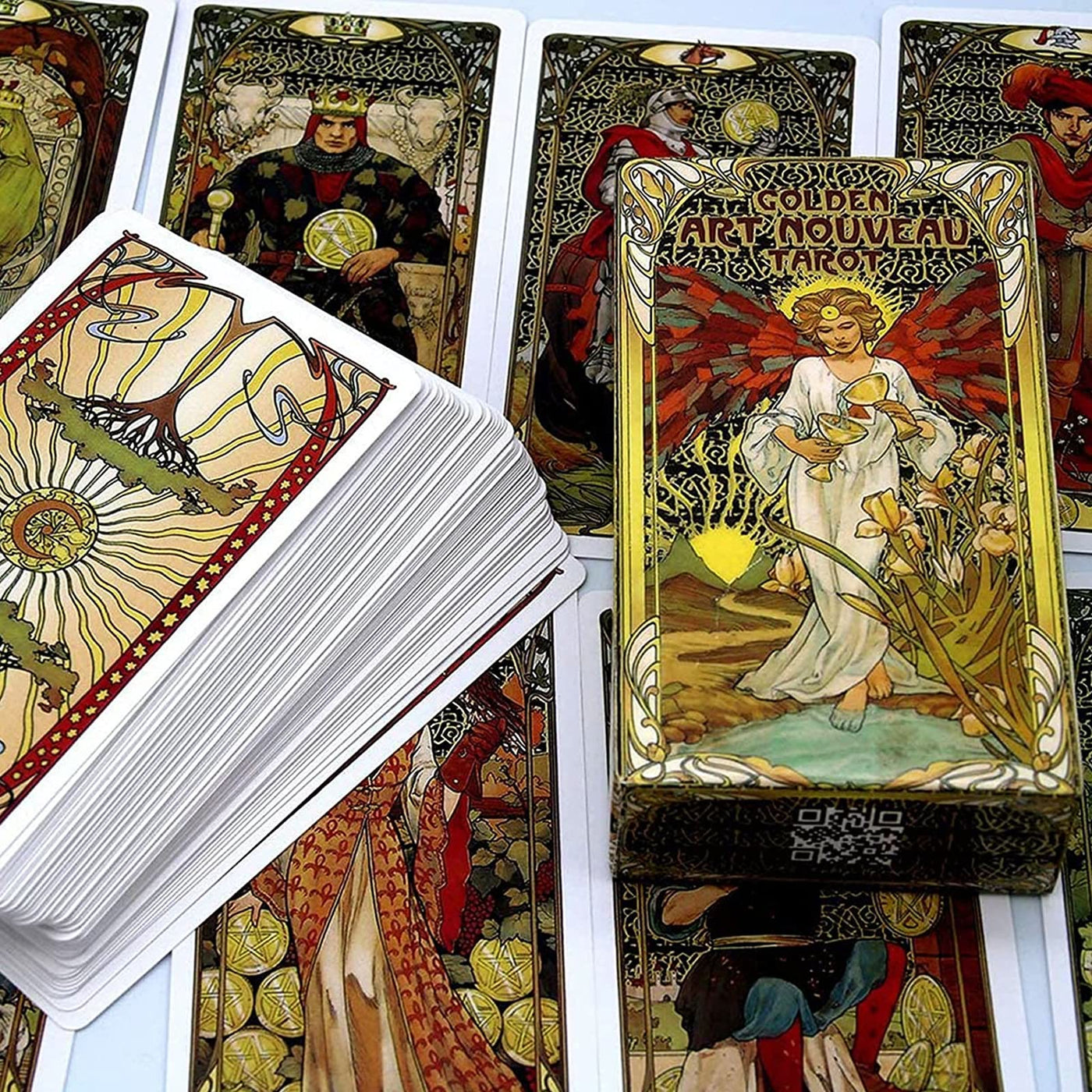 Olivenorma Goldenes Jugendstil Tarot Deck Karten