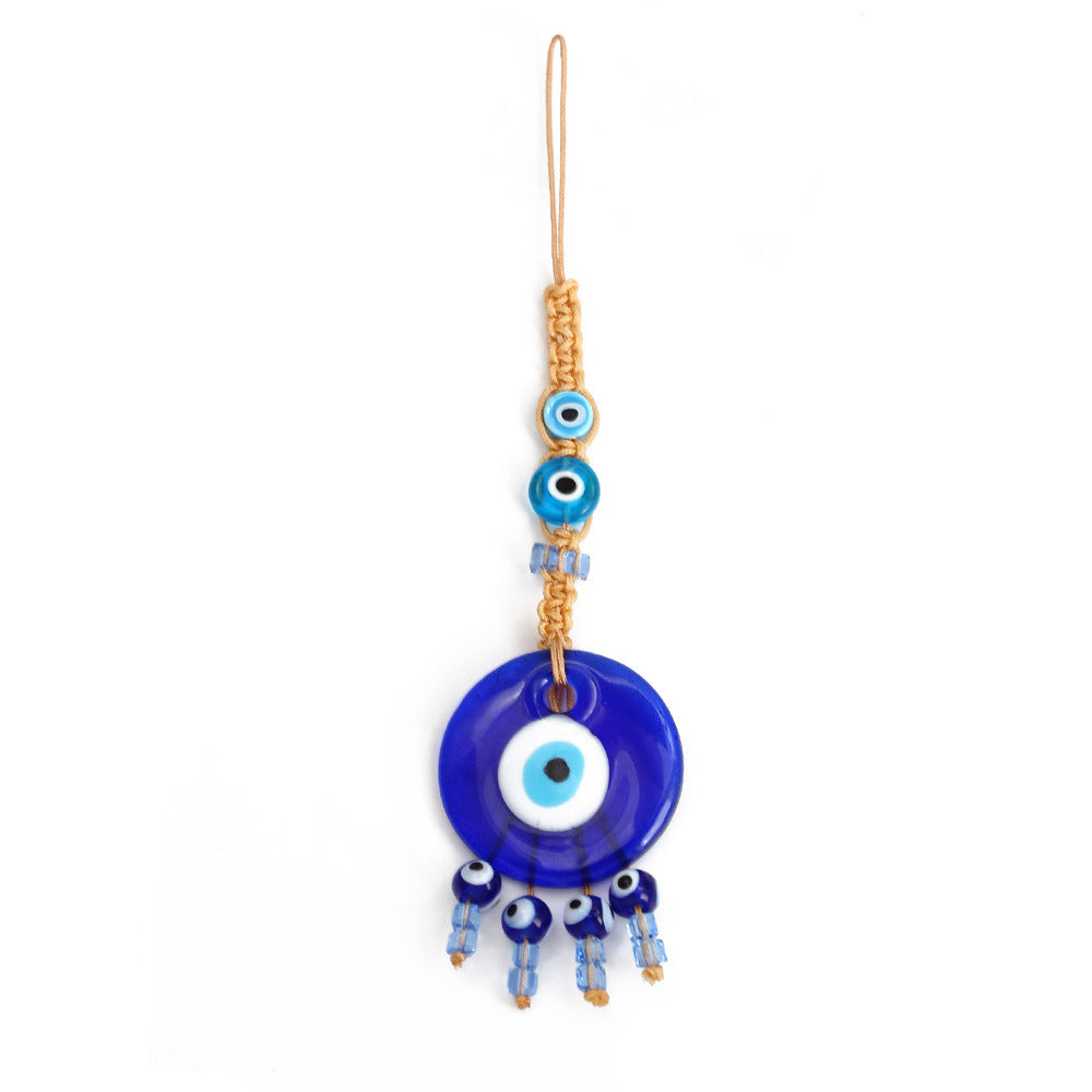 Olivenorma Blauer Glas-Evil Eye Autohänger Ornament