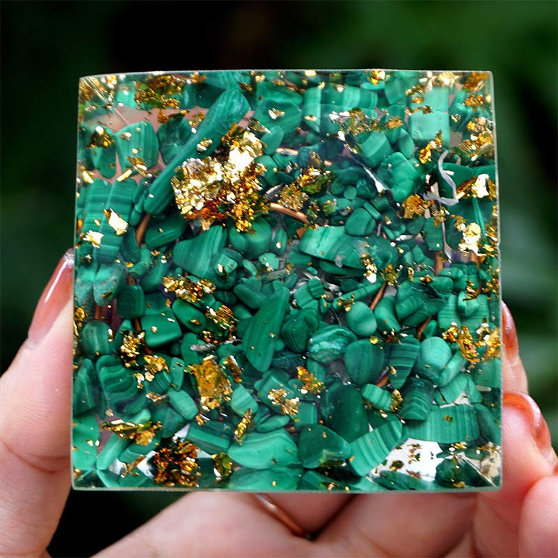 Olivenorma Mystic Union Amethyst & Malachit Orgon-Pyramide - image 5