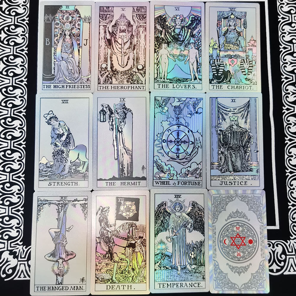 Olivenorma Bronzieren Goldfolie Laser Leuchtende Tarot-Deck-Karten