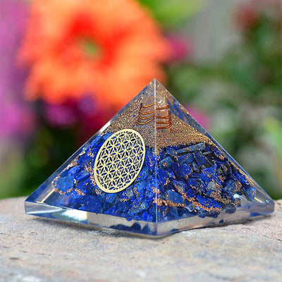 Olivenorma Lapis Lazuli Blume des Lebens Orgon-Pyramide