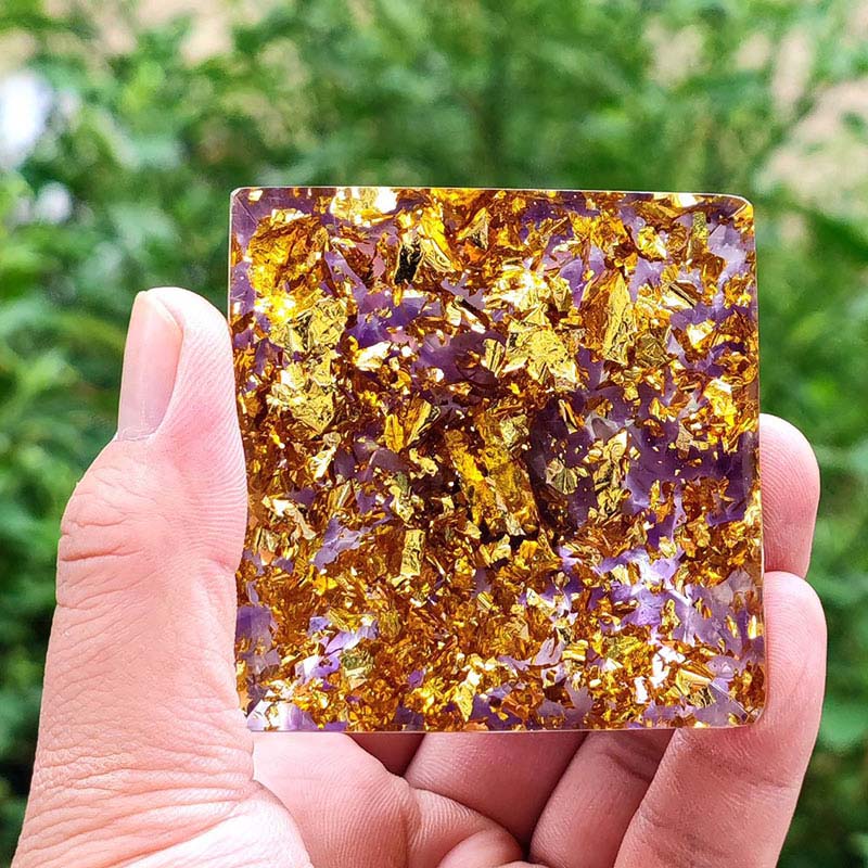 (Abverkauf 30% RABATT / CODE: OFF30) - Olivenorma Lepidolite Stone Orgone Pyramide 