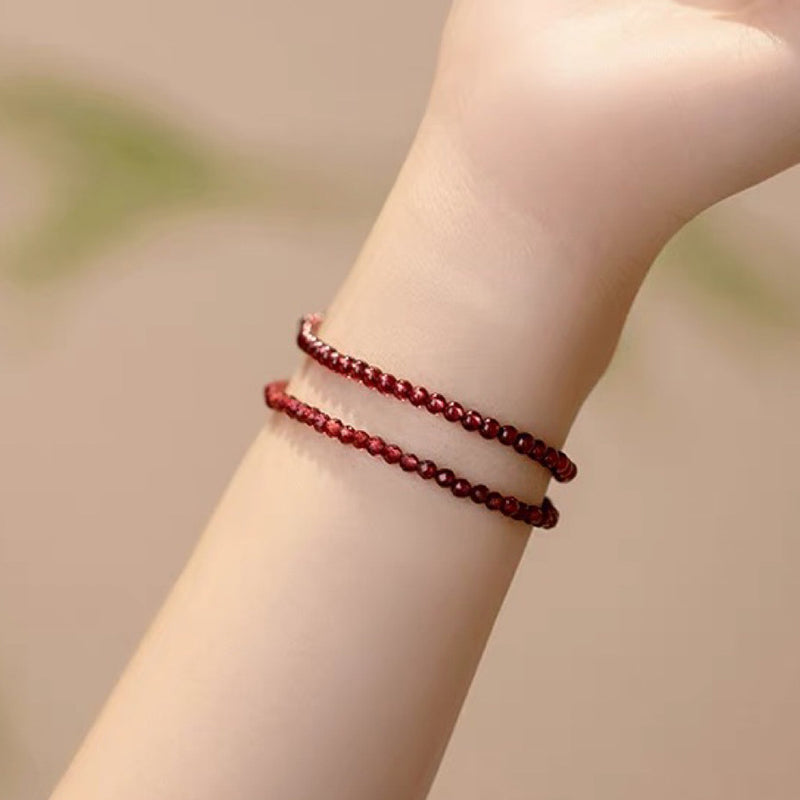 Ewige Liebe - Granat Edelstein Armband 