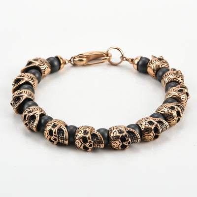 Olivenorma Armband aus natürlichem Tigerauge, handgefertigt, Edelstahl