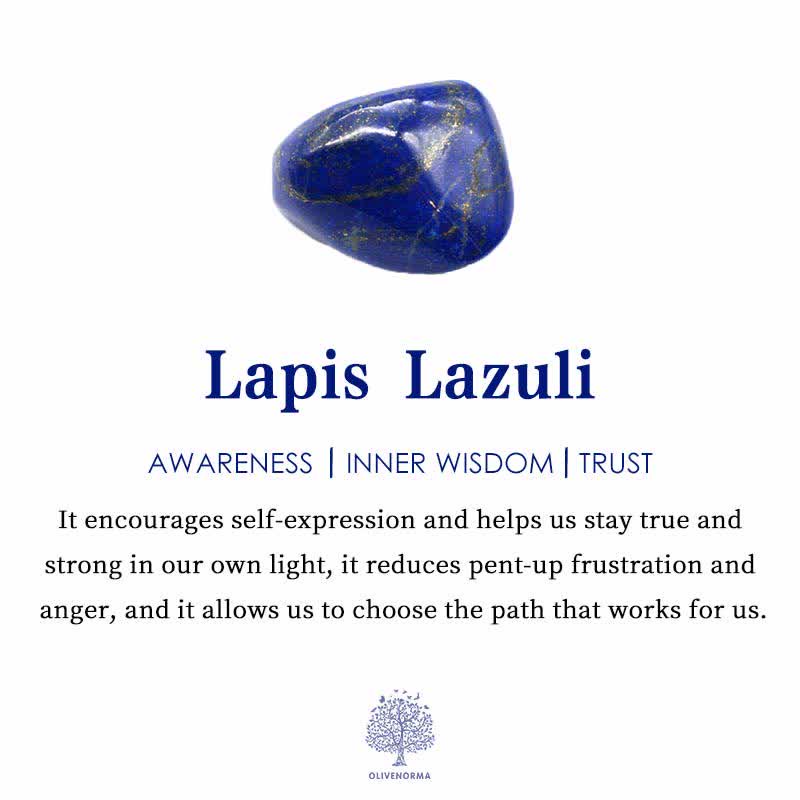 Olivenorma Bewusstsein erhöhen - Lapis Lazuli Orgone Energy Halskette 