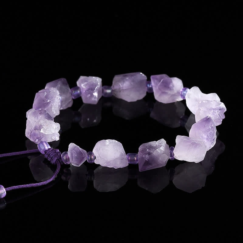 Natürlicher Amethyst-Heilungs-Edelsteinarmband