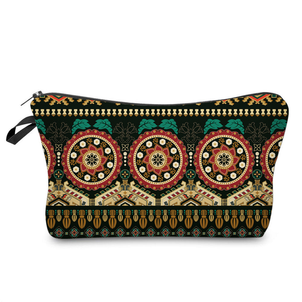 Olivenorma Mandala Muster Reise-Make-up Kosmetiktasche