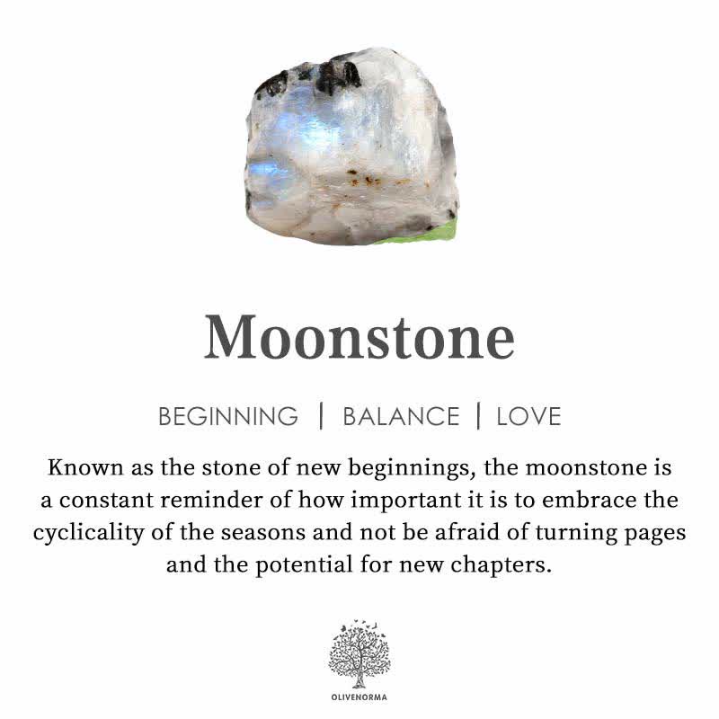 Olivenorma Himmelszarte Mond Mondstein Halskette 
