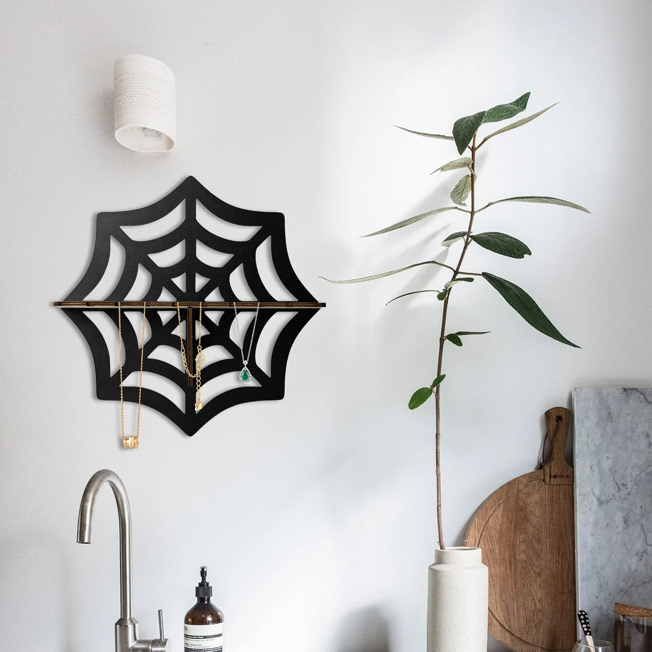 Olivenorma Spider Holzdisplay-Kerzenhalter Kristallregal