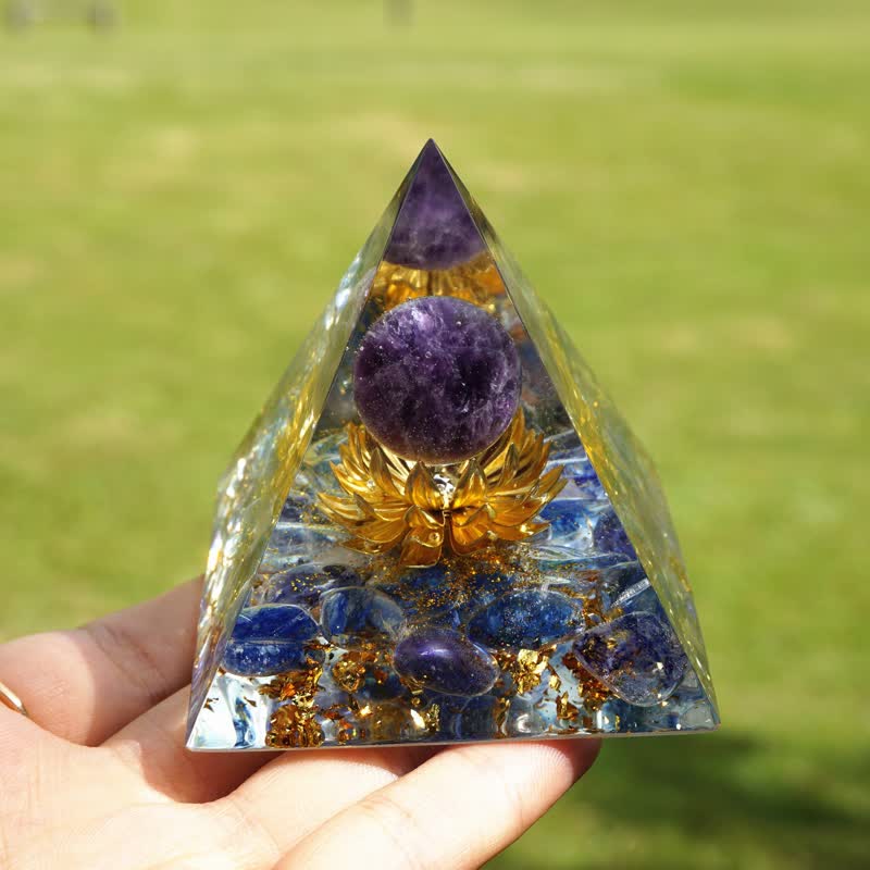 Olivenorma Amethyst Kugel Lapislazuli Lotus Orgon Pyramide 