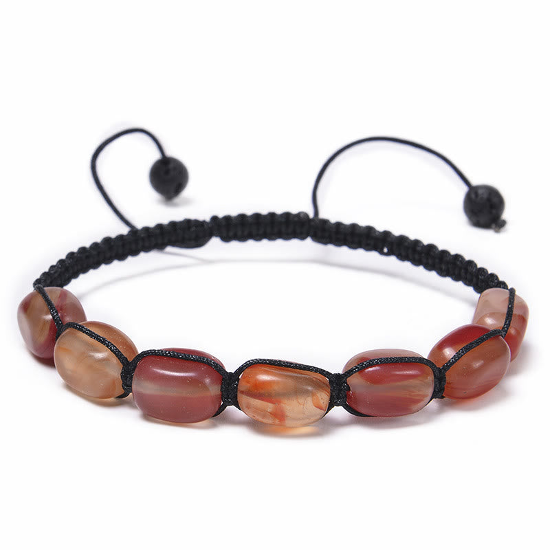 Olivenorma 7 Chakra Kristall-Edelstein-Perlen-geflochtenes Wickelarmband für Männer 