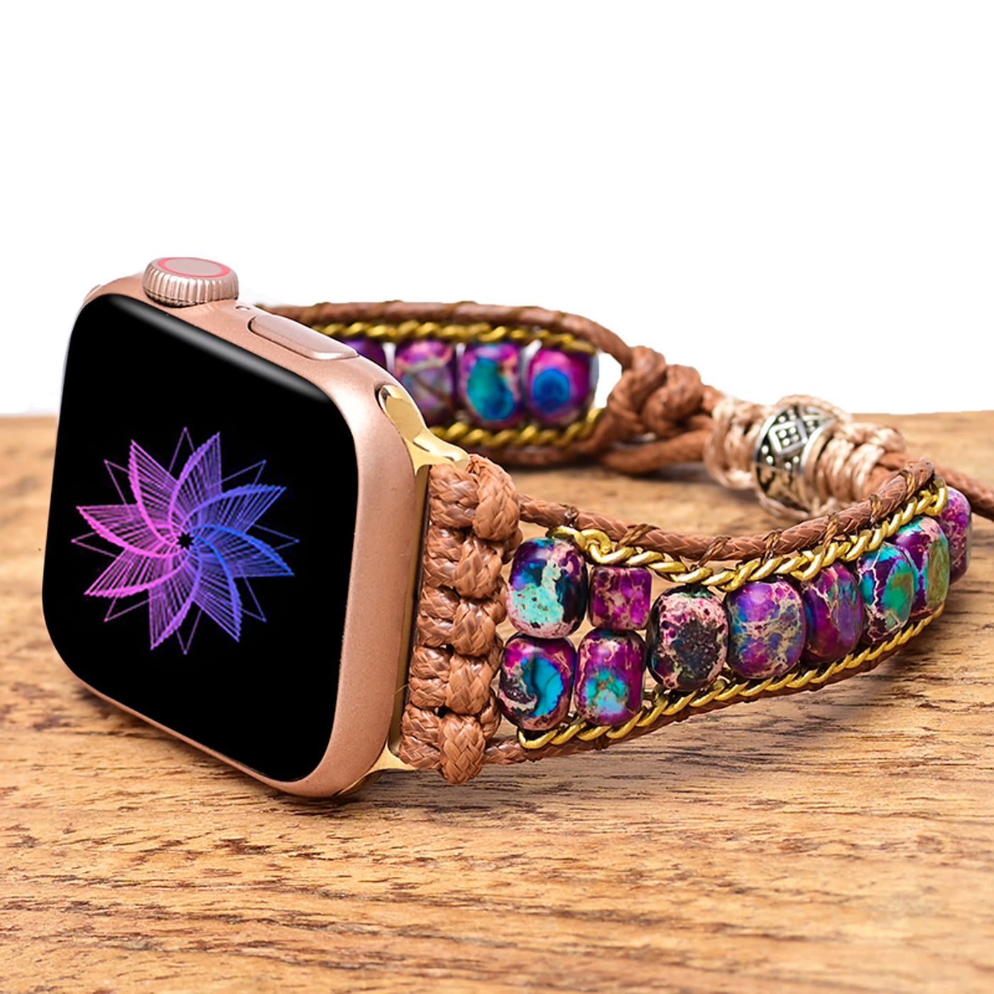 Olivenorma Blauer Kaiserstein Apple Watch Armband Wickelarmband