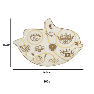 Olivenorma Kreativer Vogelform Böses Auge Keramik Kristallhalter