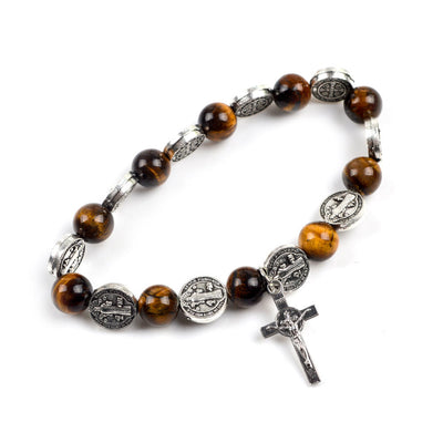 Olivenorma Tiger Eye Rosenkranz Armband 