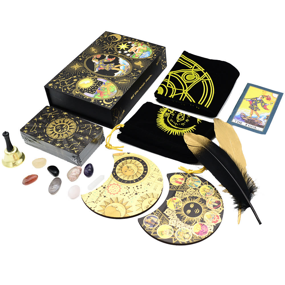 Olivenorma Vollset Goldfolie Wahrsagerei-Box-Set Tarotkarten-Deck