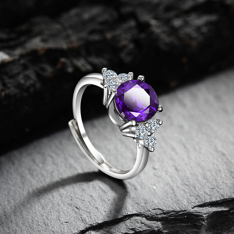 Olivenorma "Die sichere Präsenz" - Amethyst mit Zirkonring 