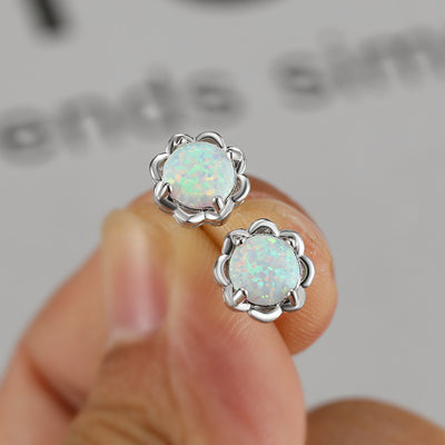 Olivenorma Vier-Krallen-Opal-Luxus-Ohrringe - image 7