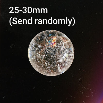 Olivenorma Natürliche Hochfrequenz Polierte Kristallkugel aus Klarem Kristall - Klarer Kristall Nr. 23–30 mm (zufällig senden) - image 1