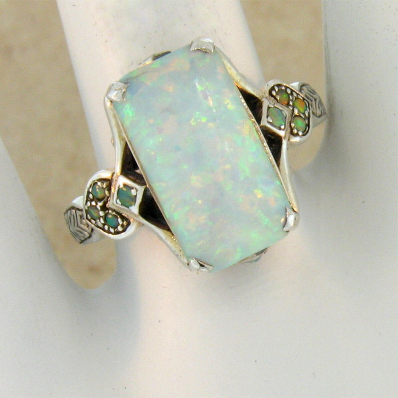 Olivenorma Opal Brautquadratischer Orgonring 