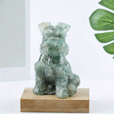 Olivenorma Crystal Resin Schnauzer Dog Ornament Edelsteindekoration