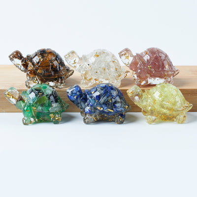 Olivenorma Kristallsplitter Kleiner Schildkröte Edelsteindekoration - image 76