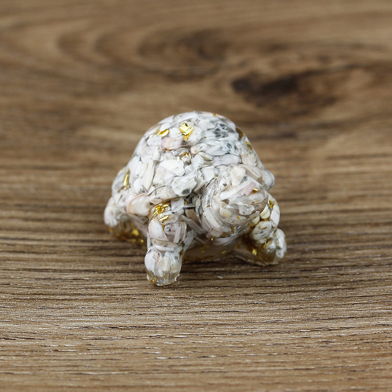 Olivenorma Ewige Reise Edelstein Schildkröte Edelstein Dekoration - Königin-Muschelschale - Mit Karte - image 5