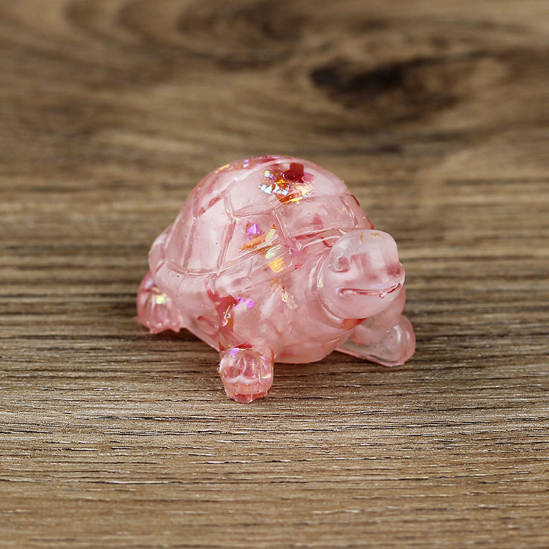 Olivenorma Ewige Reise Edelstein Schildkröte Edelstein Dekoration - Rosenquarz - Mit Karte - image 13