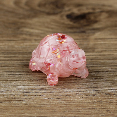 Olivenorma Ewige Reise Edelstein Schildkröte Edelstein Dekoration - Rosenquarz - Mit Karte - image 13