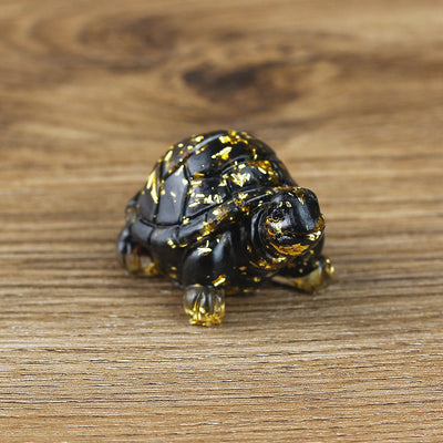 Olivenorma Ewige Reise Edelstein Schildkröte Edelstein Dekoration - Obsidian - Mit Karte - image 15