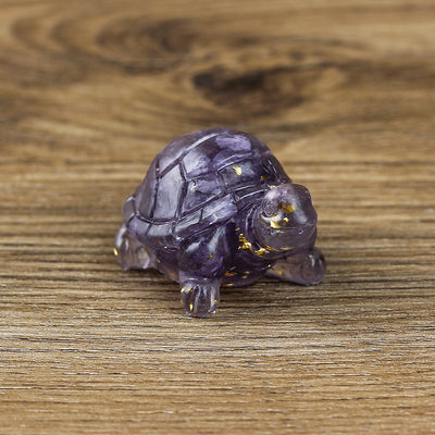 Olivenorma Ewige Reise Edelstein Schildkröte Edelstein Dekoration - Amethyst - Mit Karte - image 25