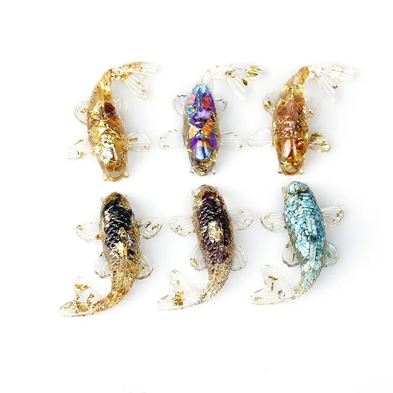 Olivenorma Ocean Harmony Kristallfischfigur Edelsteindekoration - image 2