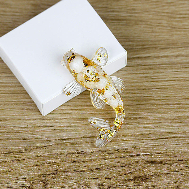 Olivenorma Ocean Harmony Kristallfischfigur Edelsteindekoration - Perlmutt - Mit Karte - image 23