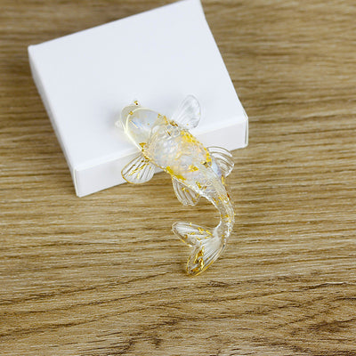 Olivenorma Ocean Harmony Kristallfischfigur Edelsteindekoration - Opalit - Mit Karte - image 32