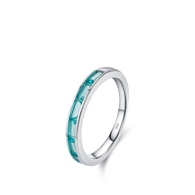 Olivenorma S925 Sterling Silber Paraiba Turmalin Sonnenblumenring 