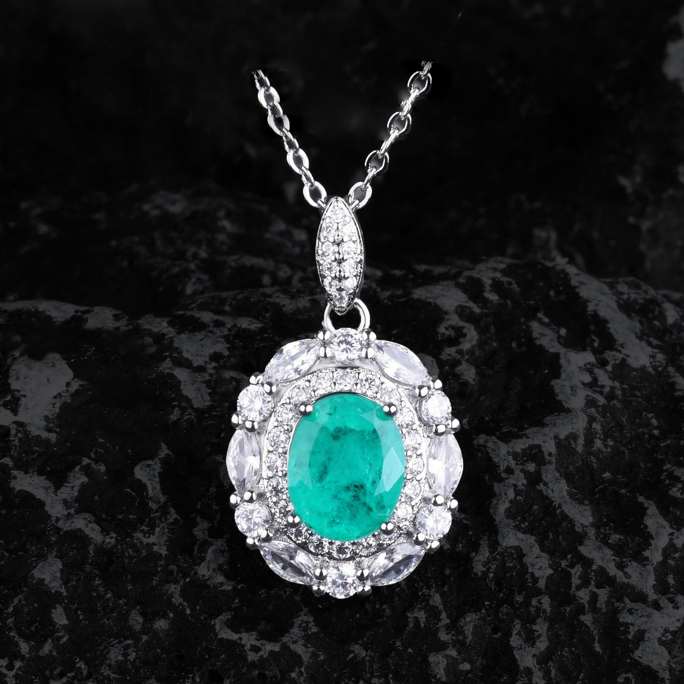 Olivenorma Flowers Paraiba Turmalin Schmuckset 