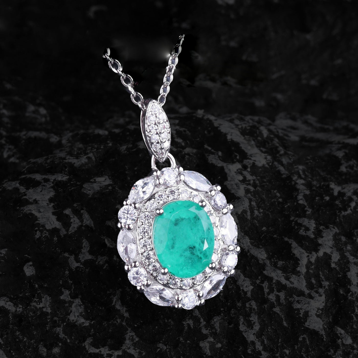 Olivenorma Flowers Paraiba Turmalin Schmuckset 