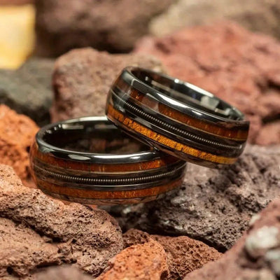 Olivenorma Gitarrensaite Hawaiian Koa Gunmetal Wolframring 