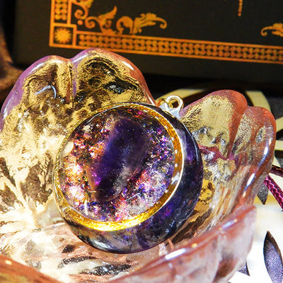 Olivenorma Amethyst Healing Orgone Halskette 