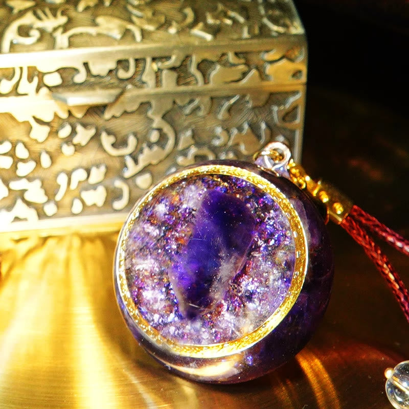 Olivenorma Amethyst Healing Orgone Halskette 