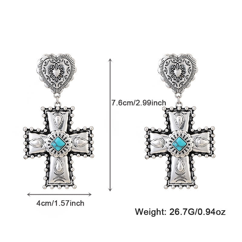 Olivenorma Love Cross Schmuckset aus Legierung im antiken Design - image 6
