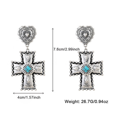 Olivenorma Love Cross Schmuckset aus Legierung im antiken Design - image 6