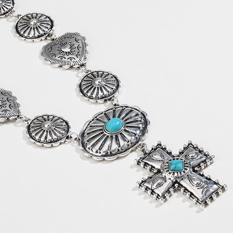 Olivenorma Love Cross Schmuckset aus Legierung im antiken Design - image 2