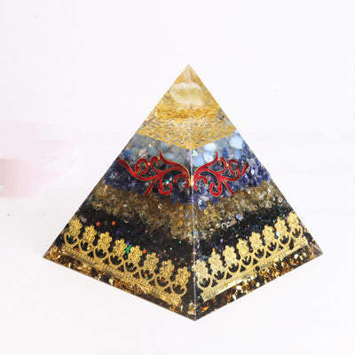 Olivenorma 15cm natürliche Kristall-Orgon-Pyramide (15 cm)