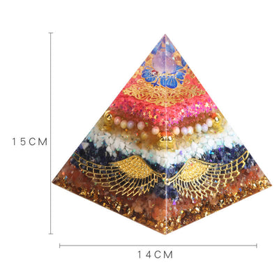 Olivenorma 15cm natürliche Kristall-Orgon-Pyramide (15 cm)